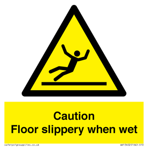 Caution Floor slippery when wet